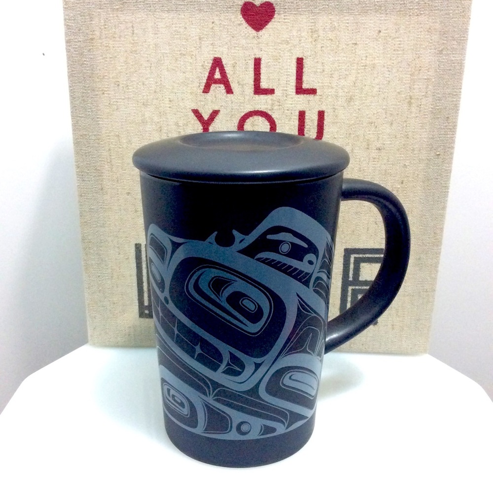 Native Northwest ceramic mug with orca